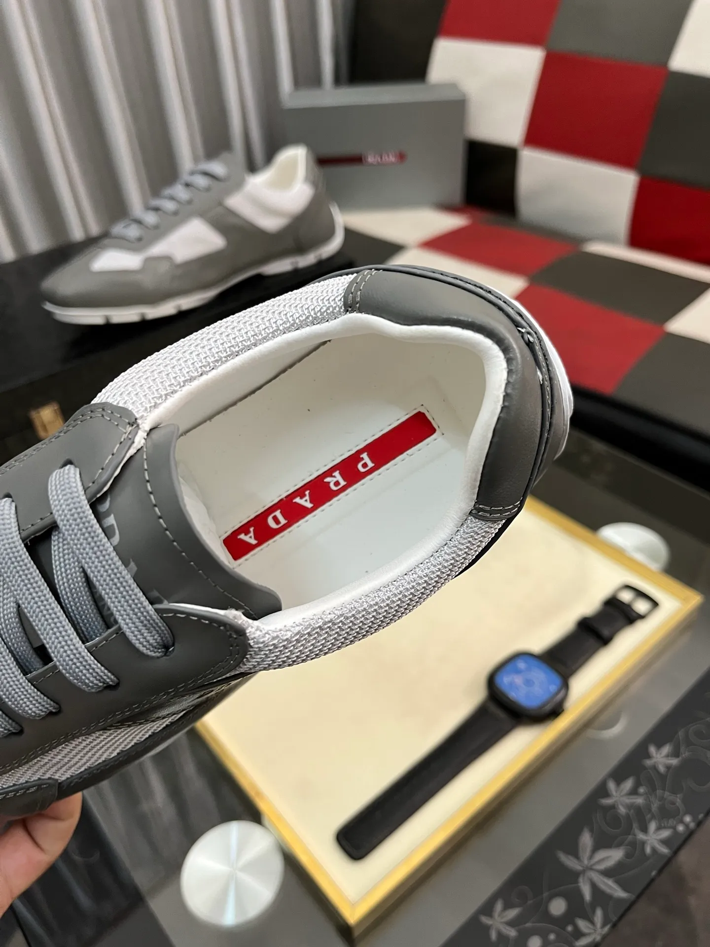 Men's men's shoes 💰458⌚️⌚️prada: new spring and summer casual shoes, sports sneakers, fabric: imported cowhide, lining: original lining, sole: original sole, size: 38-444️⃣colors available